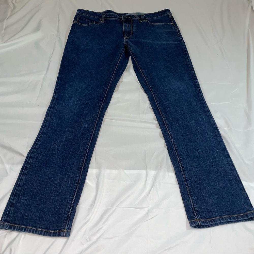 Volcom‎ Vorta Slim Fit Jeans Mens 36x30 Dark Wash Denim A1902005 Blue